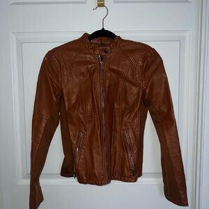 Express Brown Leather Jacket